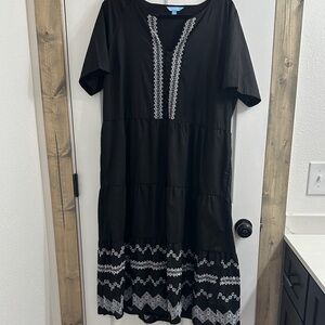Black Embroidered Dress